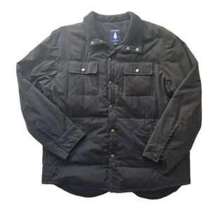 Roundtree & Yorke Down Filled Puffer Jacket Snap Up Black Men's Size XL Outdoors